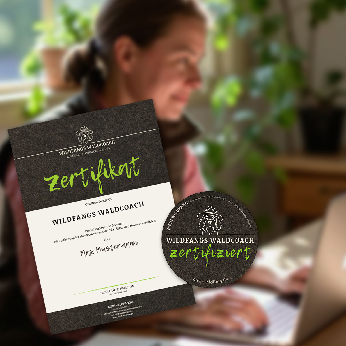 Wildfangs Waldcoach Teilnahmebescheinigung & Zertifizierung  (TÄK SH anerkannt)